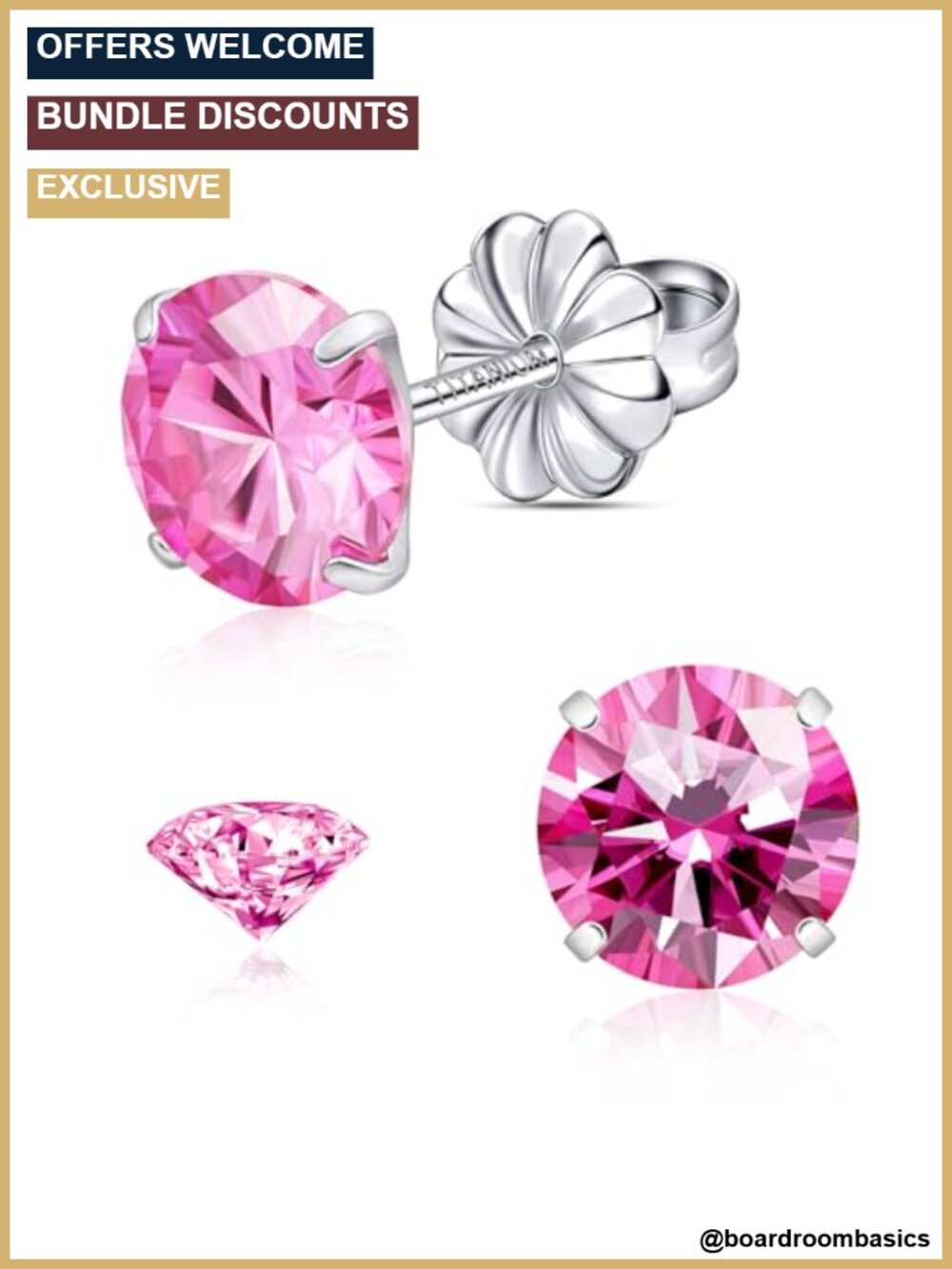 Titanium Moissanite Stud Earrings Hypoallergenic 2CT